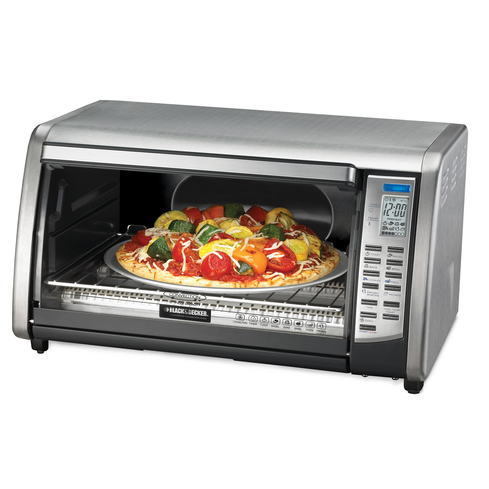 Toaster oven 2025 12 inch pizza